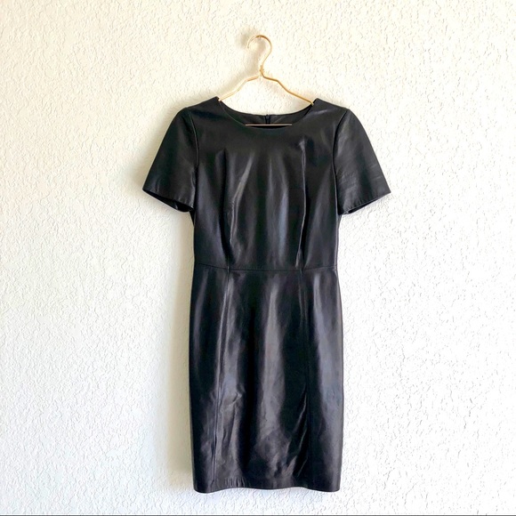 ANTONIO MELANI Dresses & Skirts - Antonio Melani Black Leather Cocktail Dress 🖤🥂